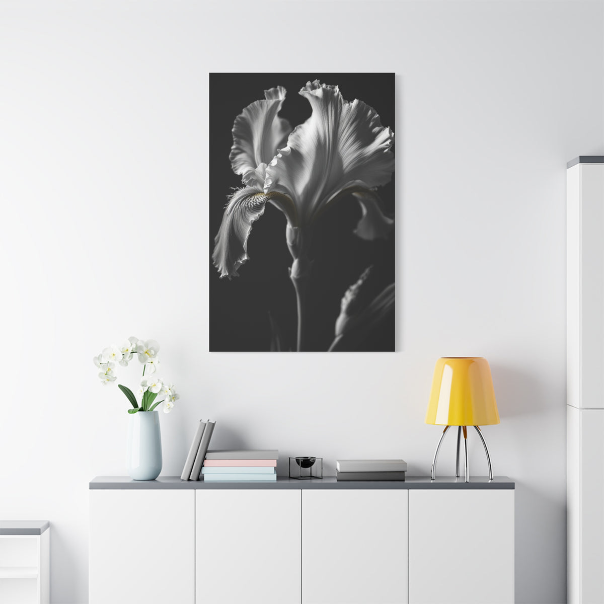 Elegant Iris in Shadowed Light Wall Art & Canvas Prints