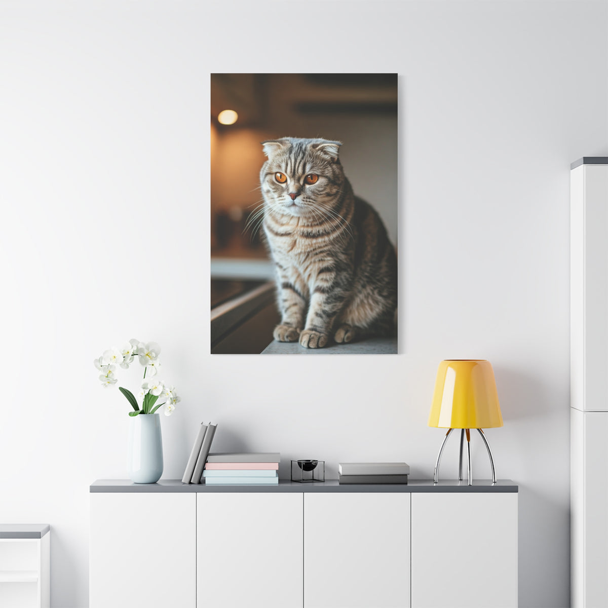Scottish Fold Tabby Cat Wall Art & Canvas Prints