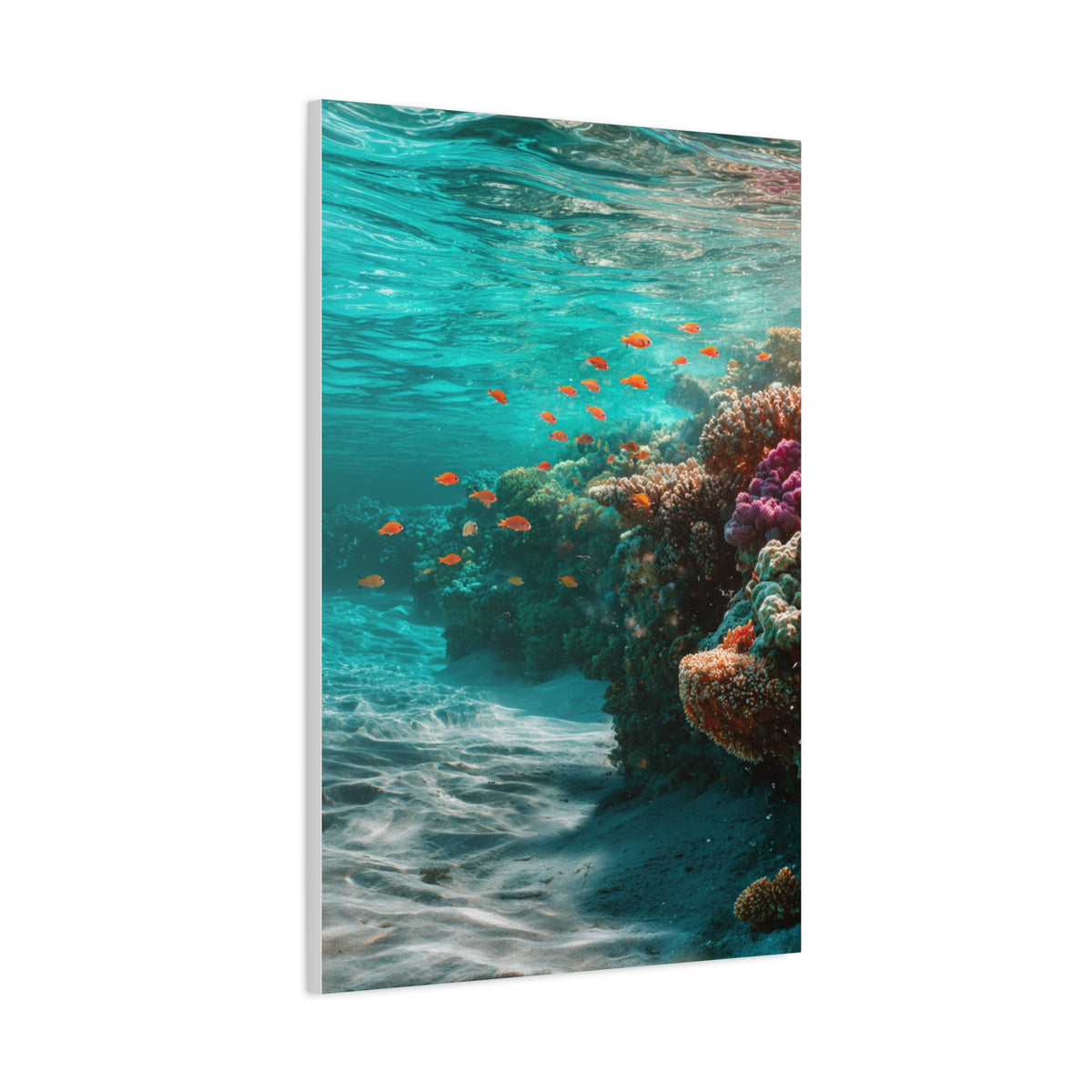 Coral Reef Coastline with Tropical Fish Wall Art & Canvas Print