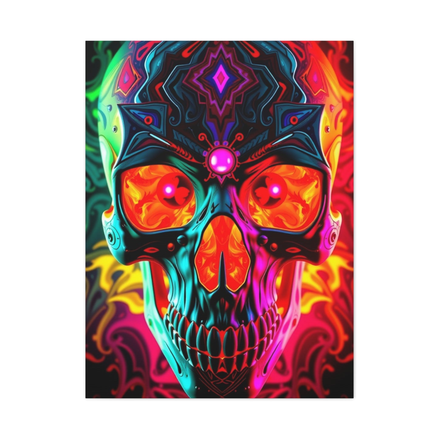 Supreme 3D Trippy Skull Art By Ali Gulec Art Collection Wall Art & Canvas Print