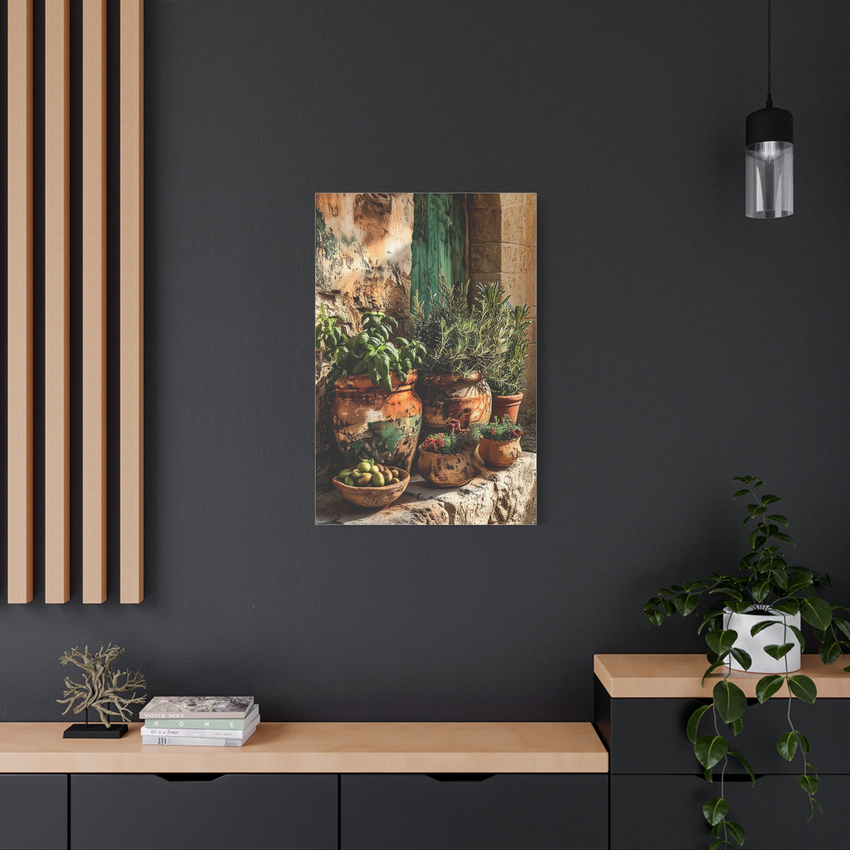 Mediterranean Herb Garden Still Life Wall Art & Canvas Print