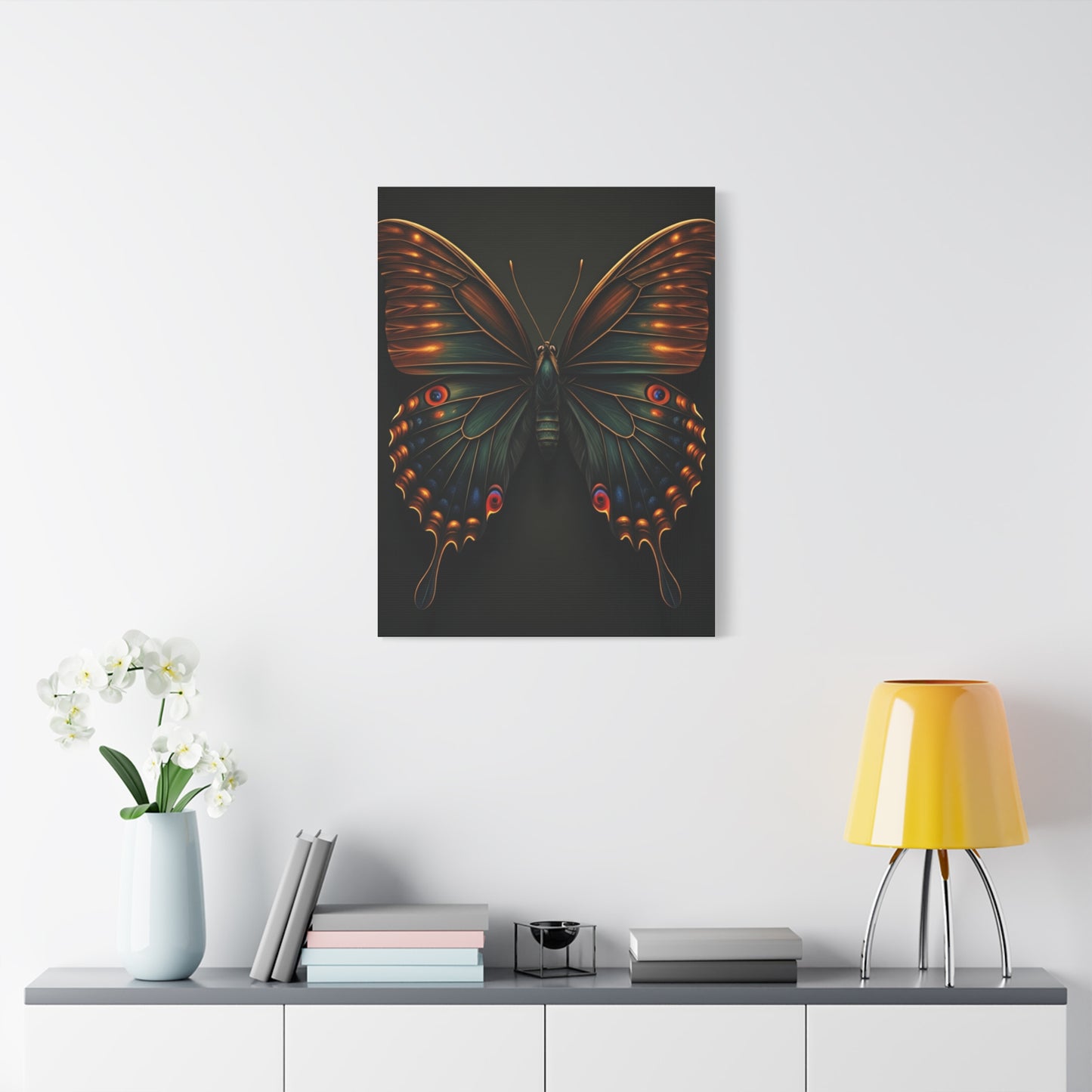 Peacock Pattern Butterfly Portrait Wall Art & Canvas Prints