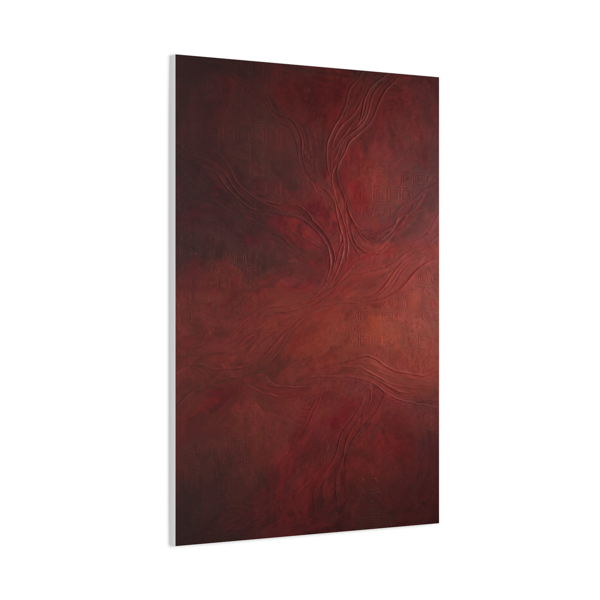 Earthy Red Wabi-Sabi Texture Abstraction Wall Art & Canvas Print