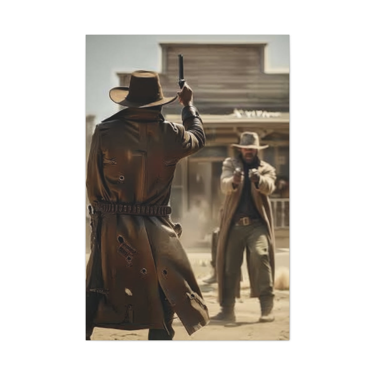 High Noon Gunslinger Duel Wall Art & Canvas Print