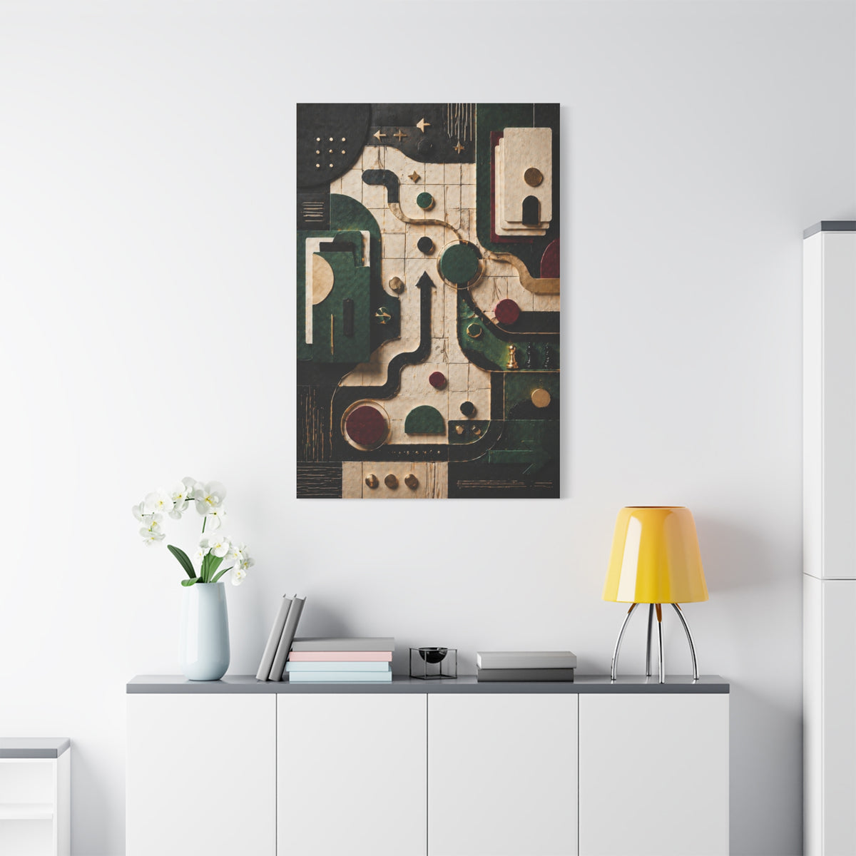 Strategic Pathway Abstract Composition Wall Art & Canvas Print