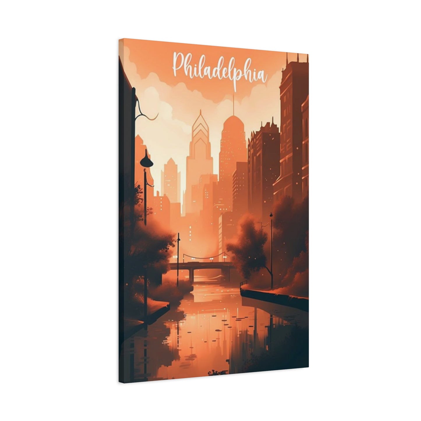 Philadelphia Warm Tone Poster Wall Art & Canvas Prints