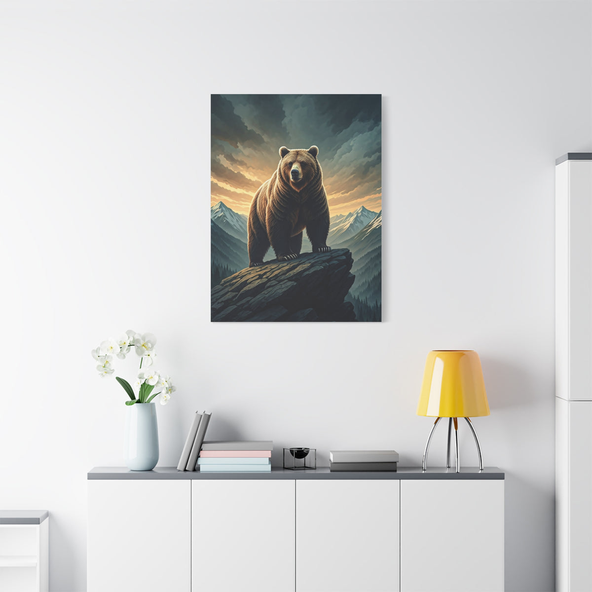 Regal Grizzly Close-Up Portrait Wall Art & Canvas Prints