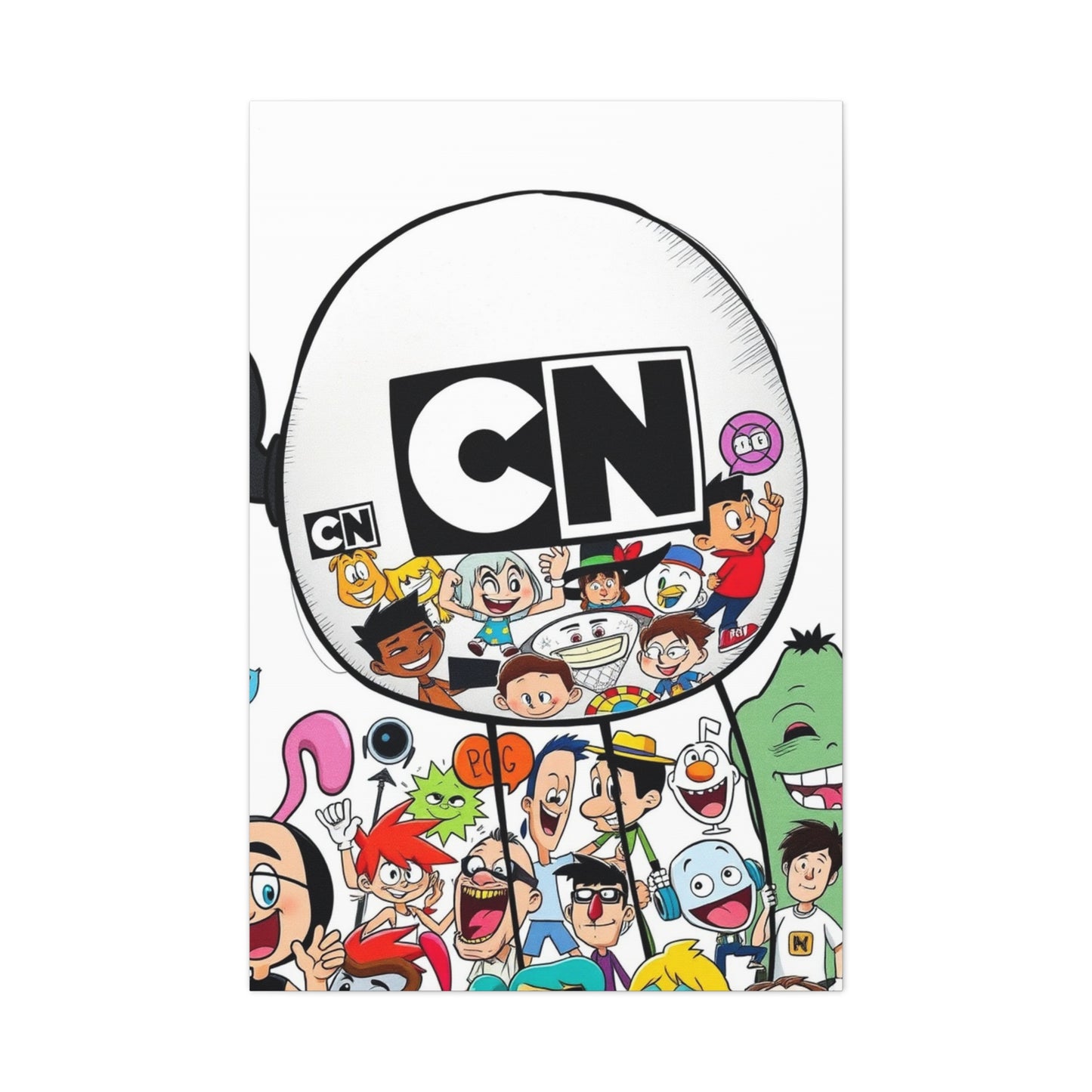 Elegant Cartoon Kaleidoscope Wall Art & Canvas Print