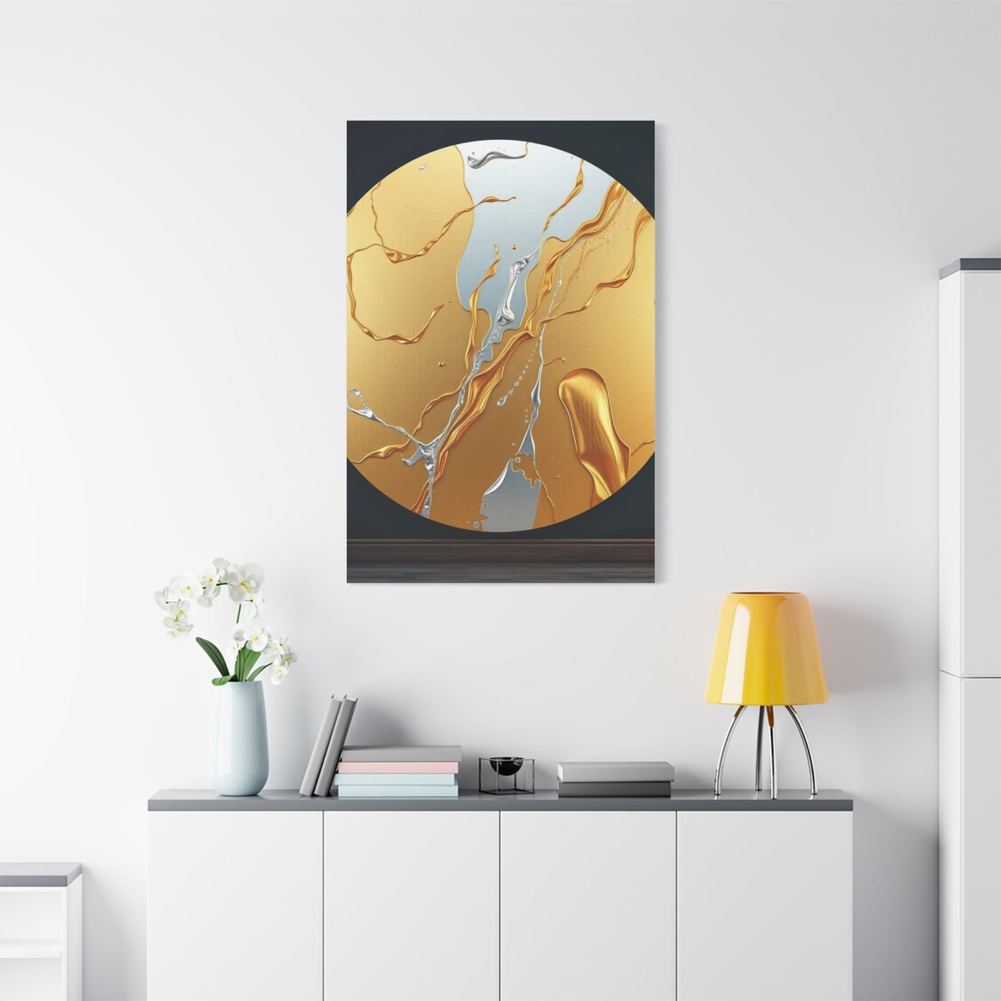 Supreme Art Collection Gold & Silver Canvas Wall Art & Canvas Print