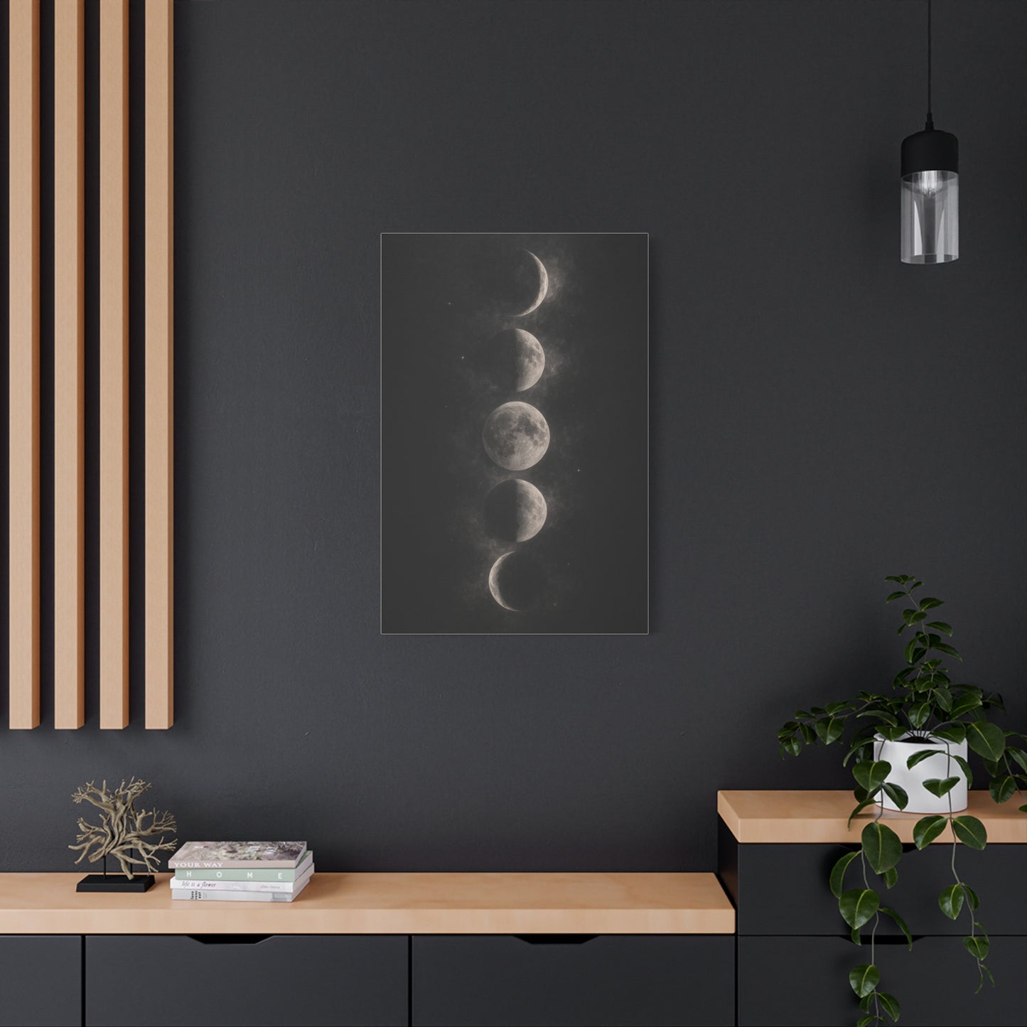 Moon Phase Minimal Celestial Wall Art & Canvas Print