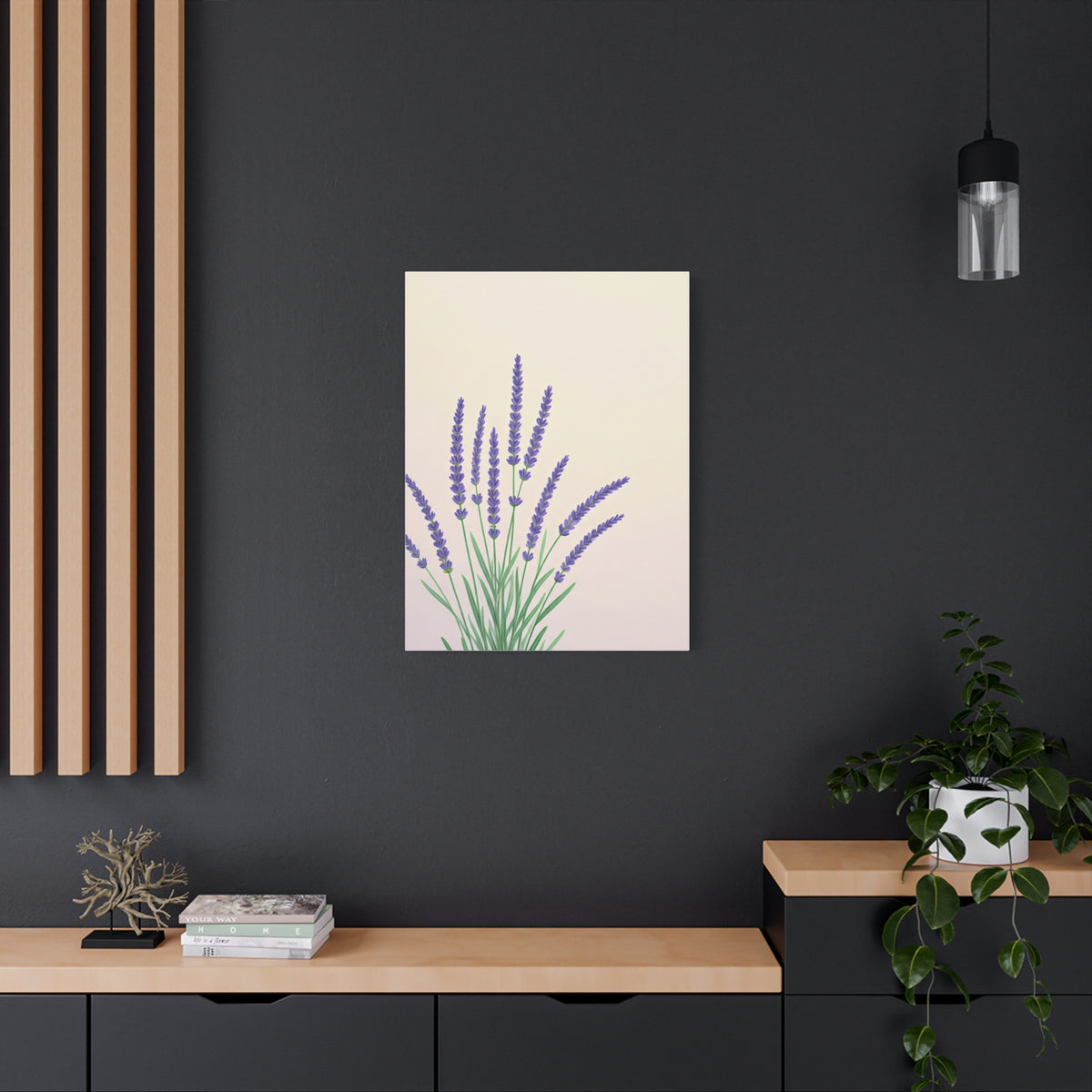Lavender Botanical Minimal Illustration Wall Art & Canvas Prints
