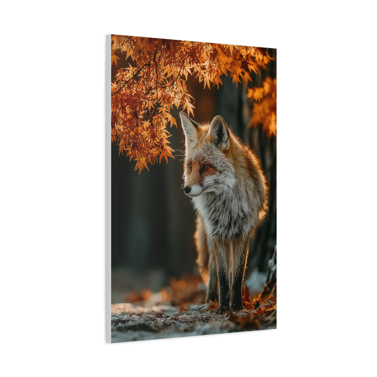Autumn Forest Path Fox Wall Art & Canvas Print
