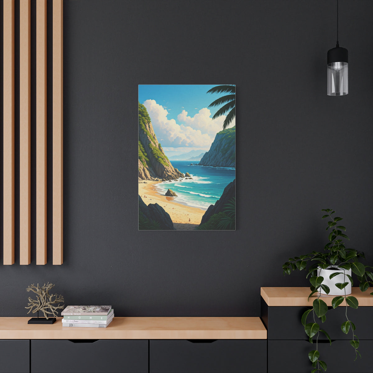 Hidden Cove Cliffside Beach Wall Art & Canvas Prints