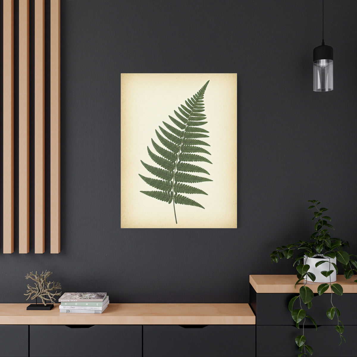 Fern Frond Illustration Wall Art & Canvas Prints