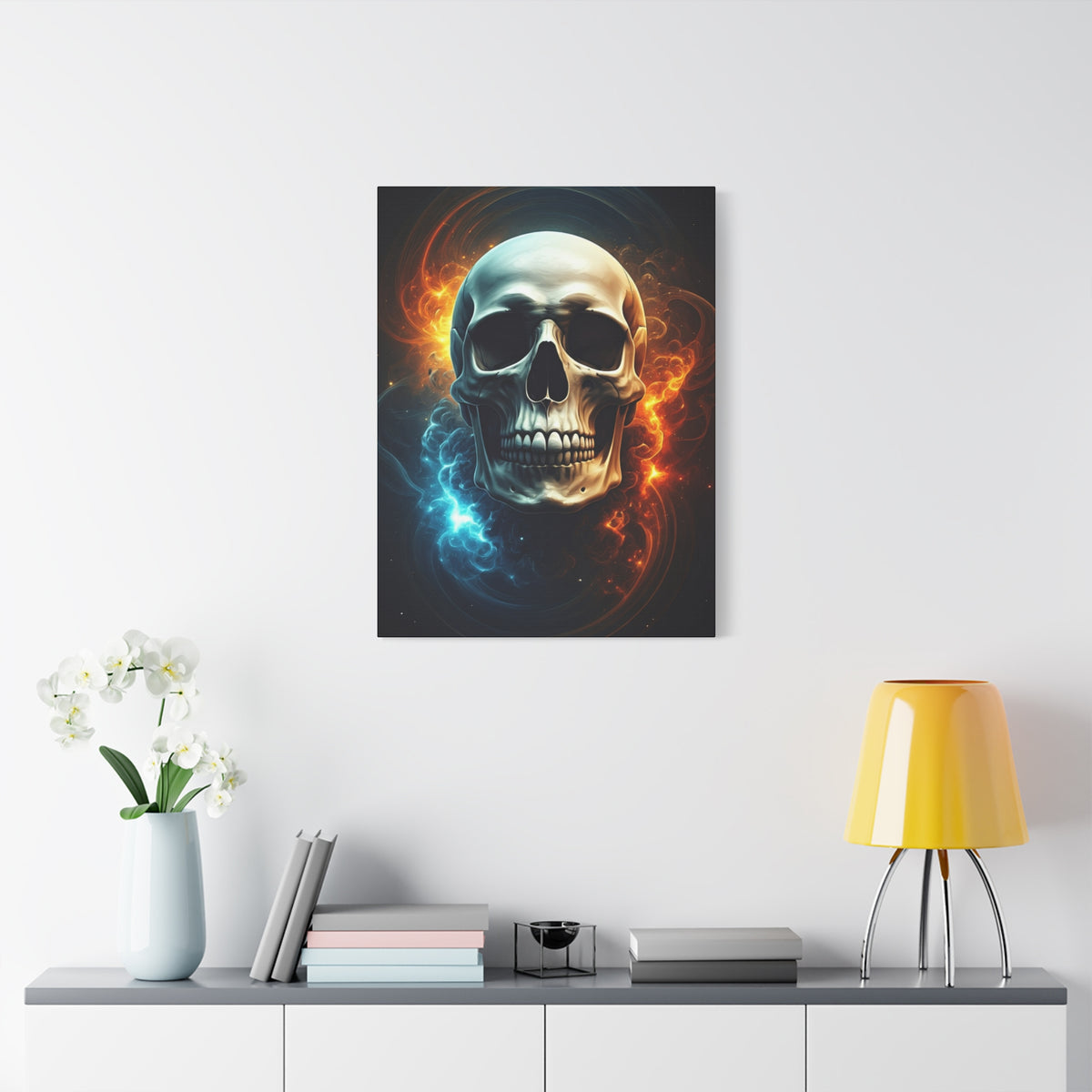 Elemental Duality Skull Wall Art & Canvas Prints