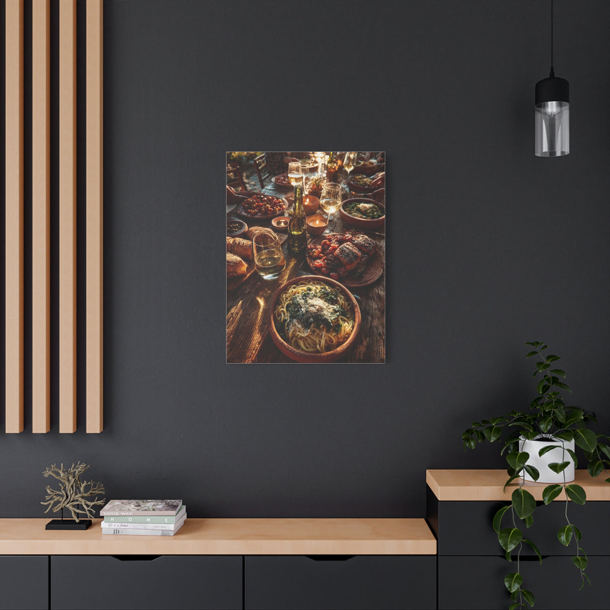 Italian Family Dinner Table Wall Art & Canvas Print