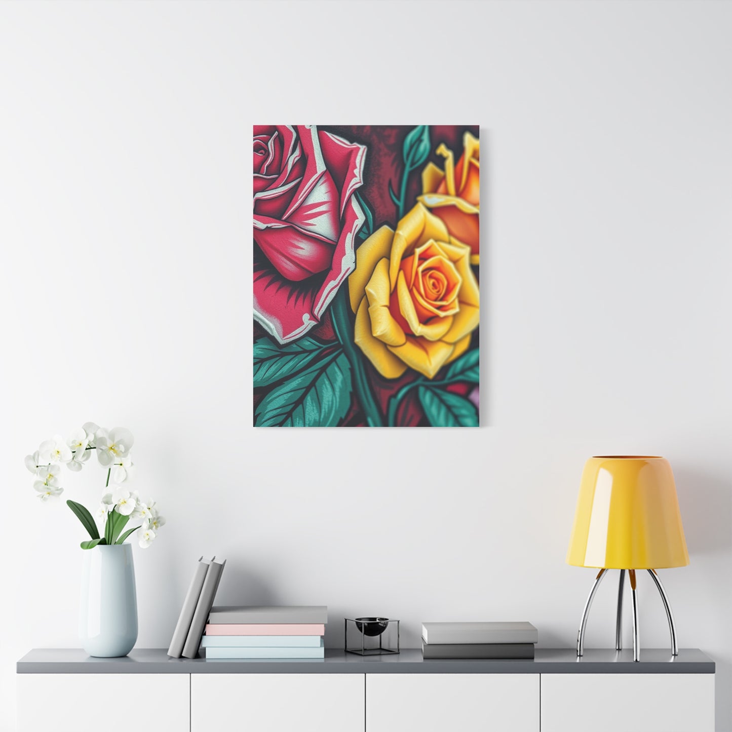 Exquisite Graffiti Blossoms Wall Art & Canvas Print