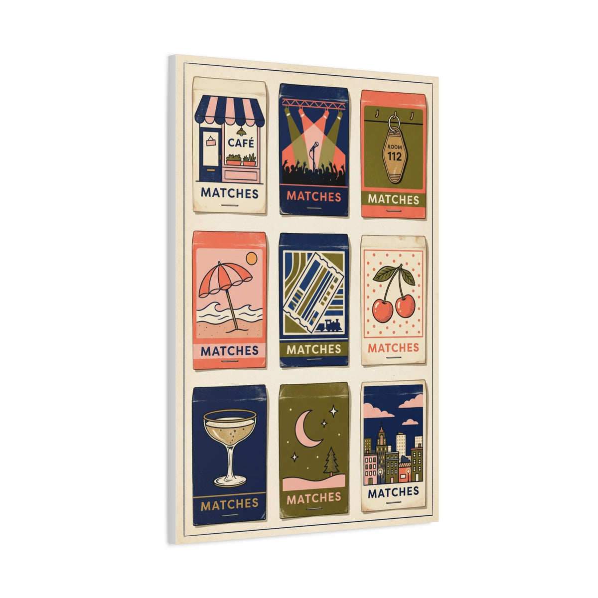 Vintage Matchbox Love Story Collection Wall Art & Canvas Print