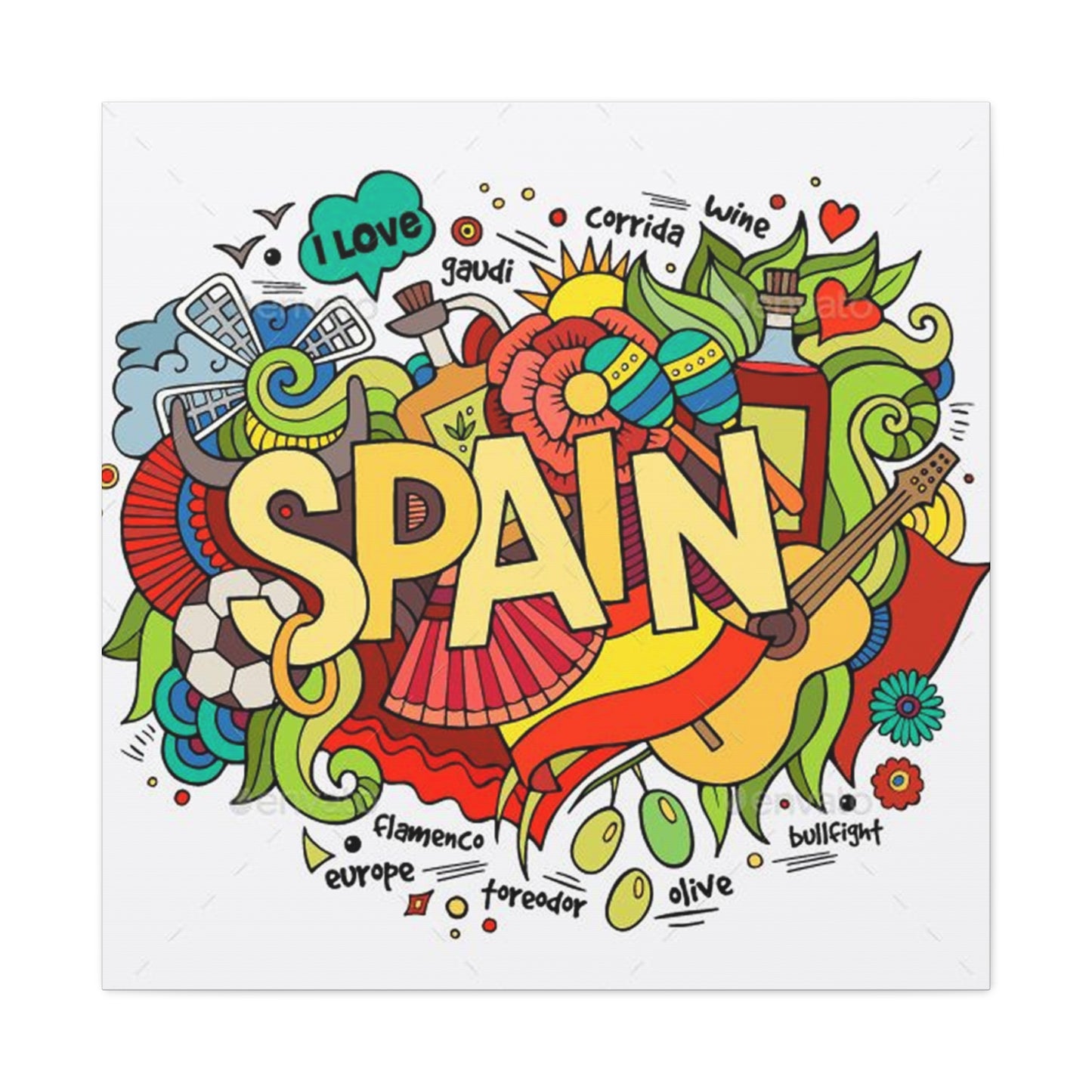 Spain Graffiti Wall Art & Canvas Prints