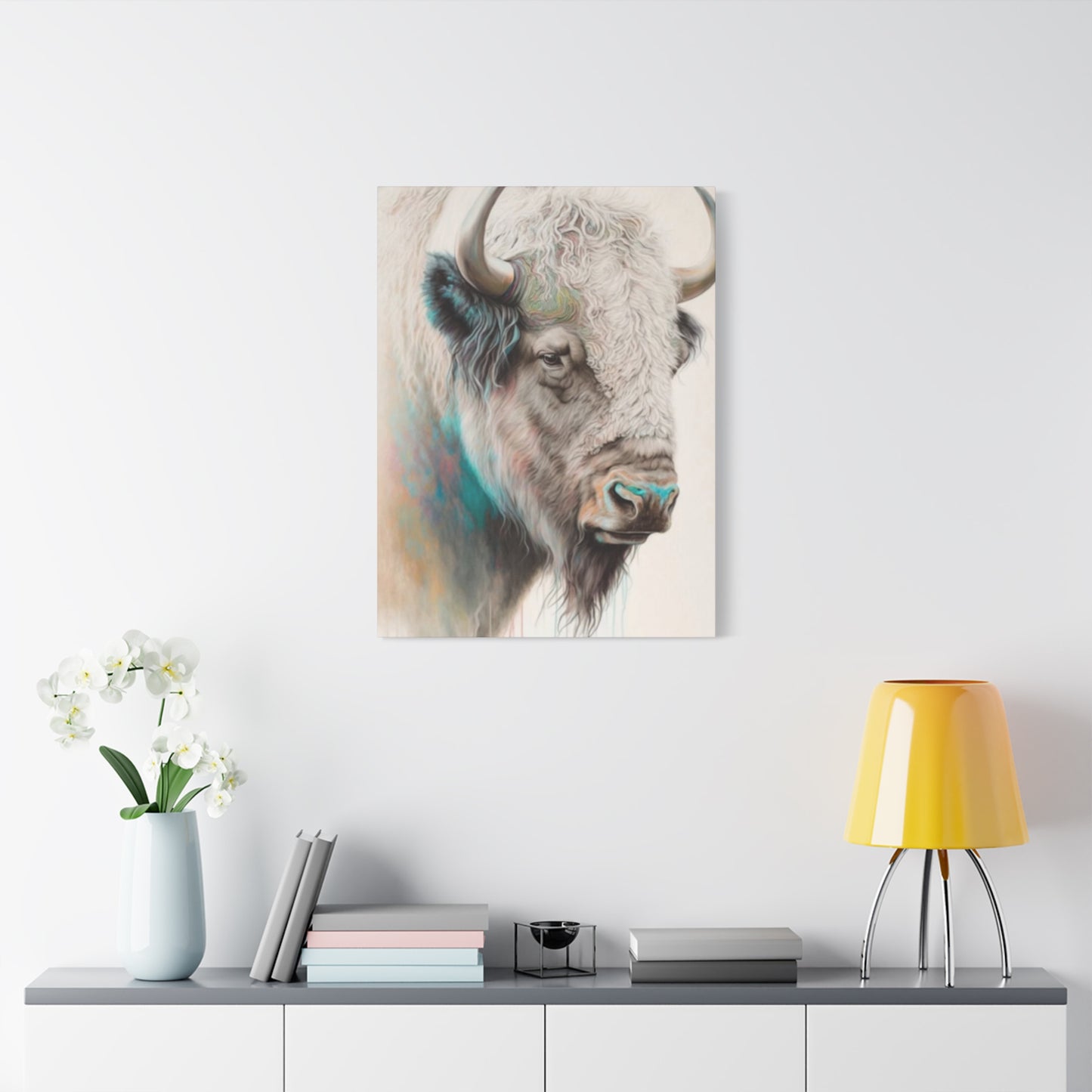 White Bison Portrait Wall Art & Canvas Prints