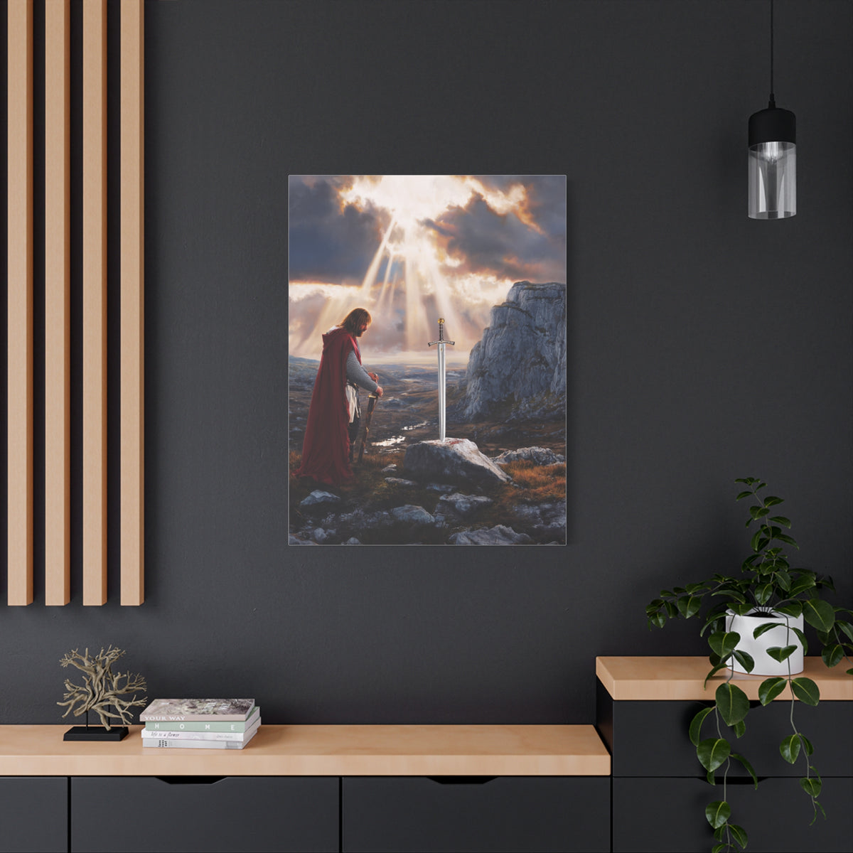 King Arthur and the Sword Excalibur Sacred Moment Wall Art & Canvas Print