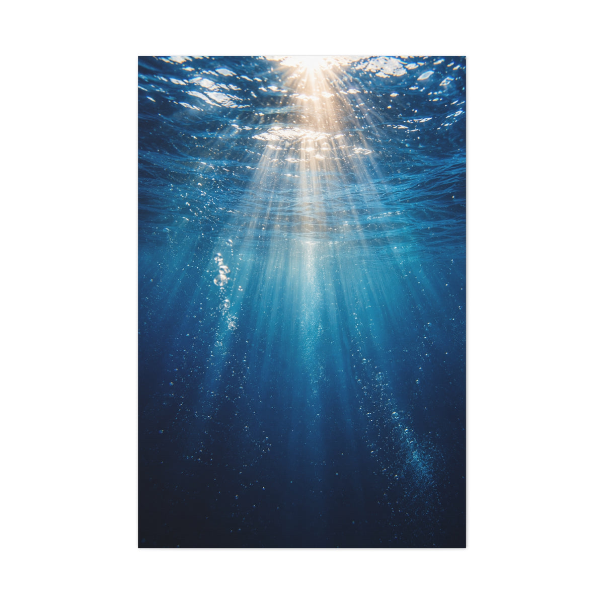 Underwater Sunlight Depth Ocean Scene Wall Art & Canvas Print