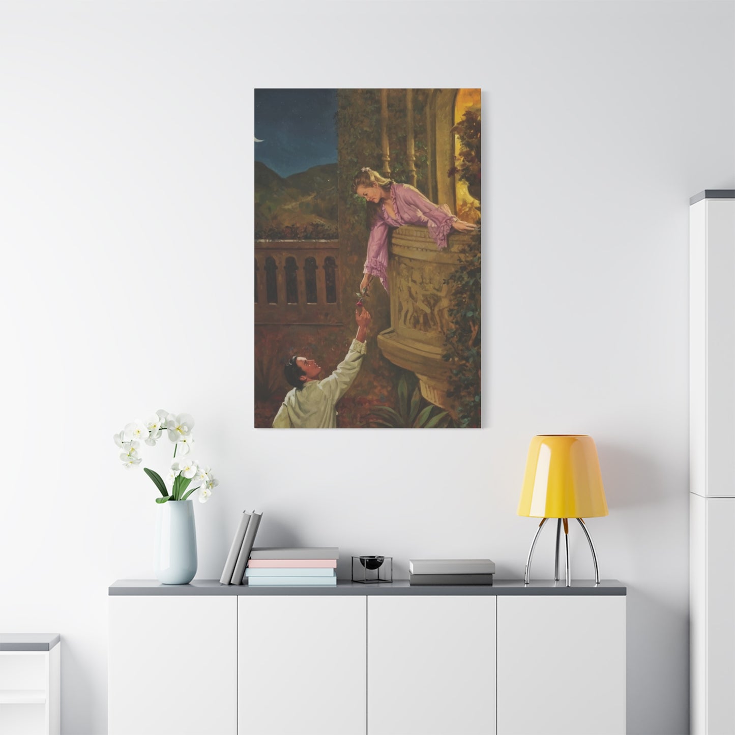 Lover Giving Rose Wall Art & Canvas Prints