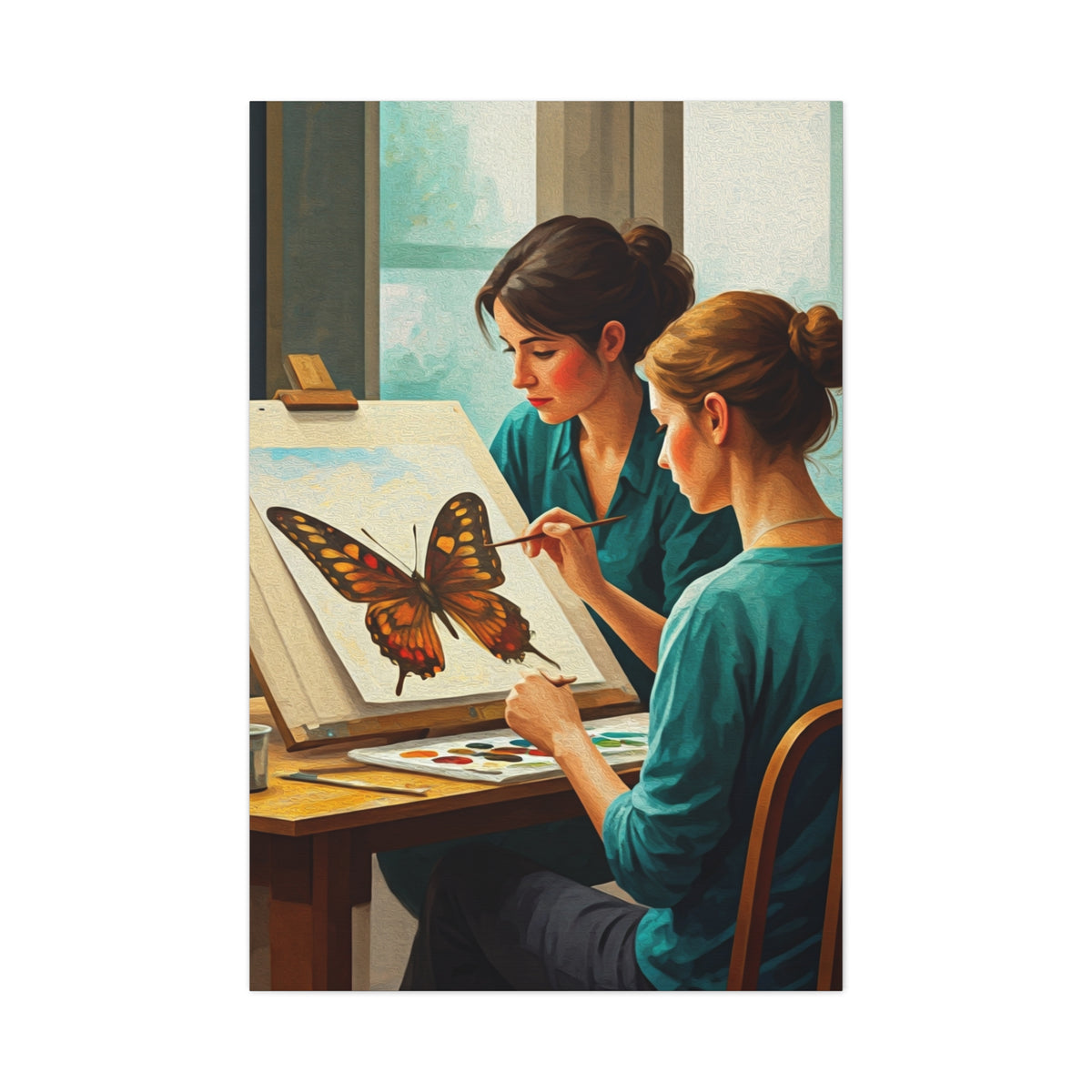 Artistic Butterfly Painting Studio Wall Art & Canvas Prints