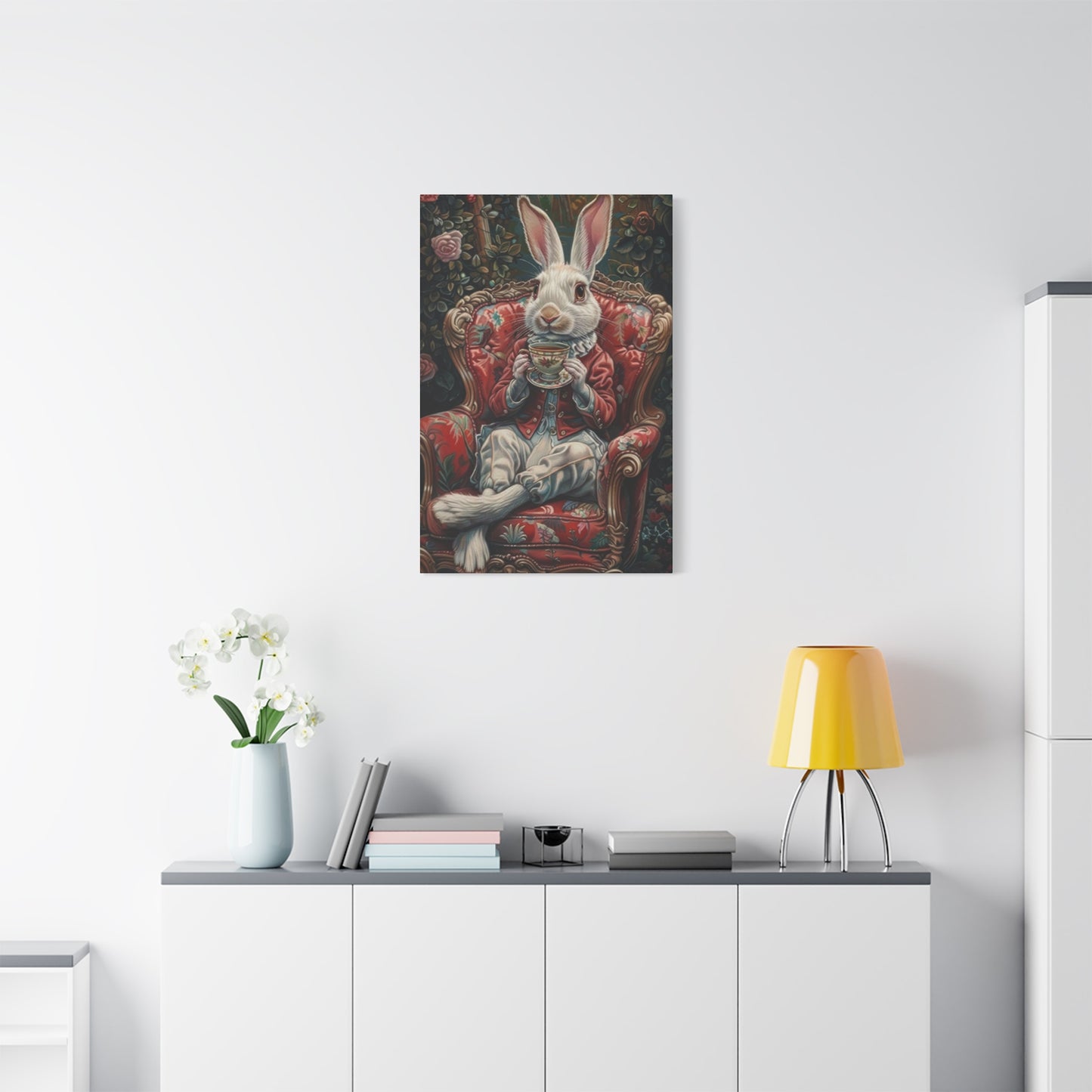 Small White Rabbit King Wall Art & Canvas Prints