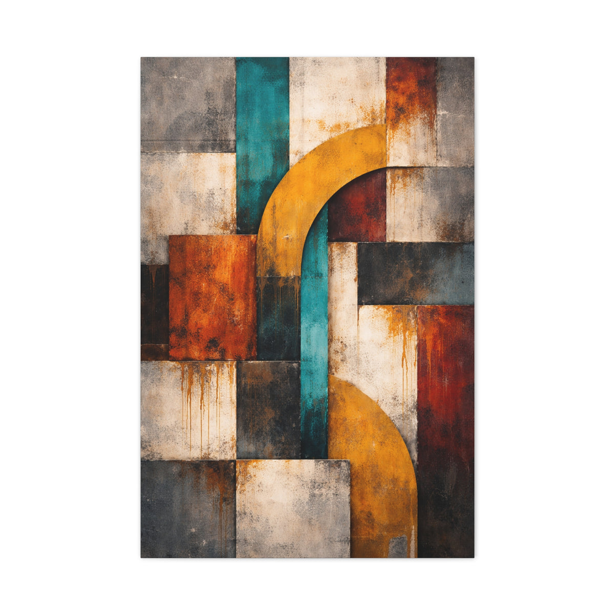 Warm Earthy Wabi-Sabi Abstract Landscape Wall Art & Canvas Print