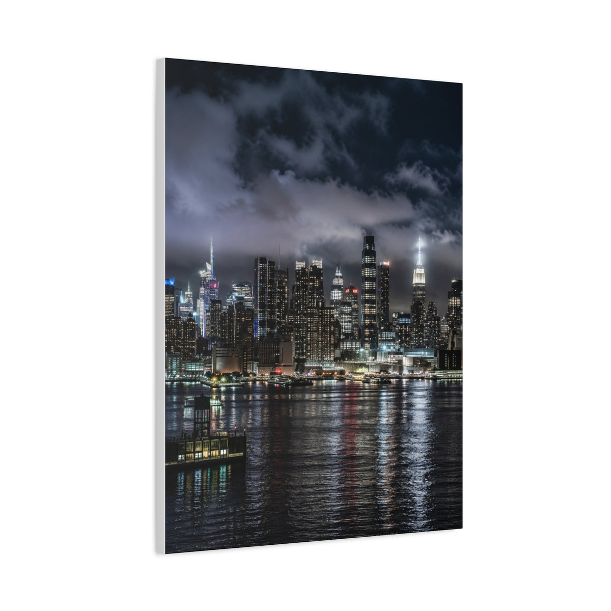New York City Skyline at Night Wall Art & Canvas Print