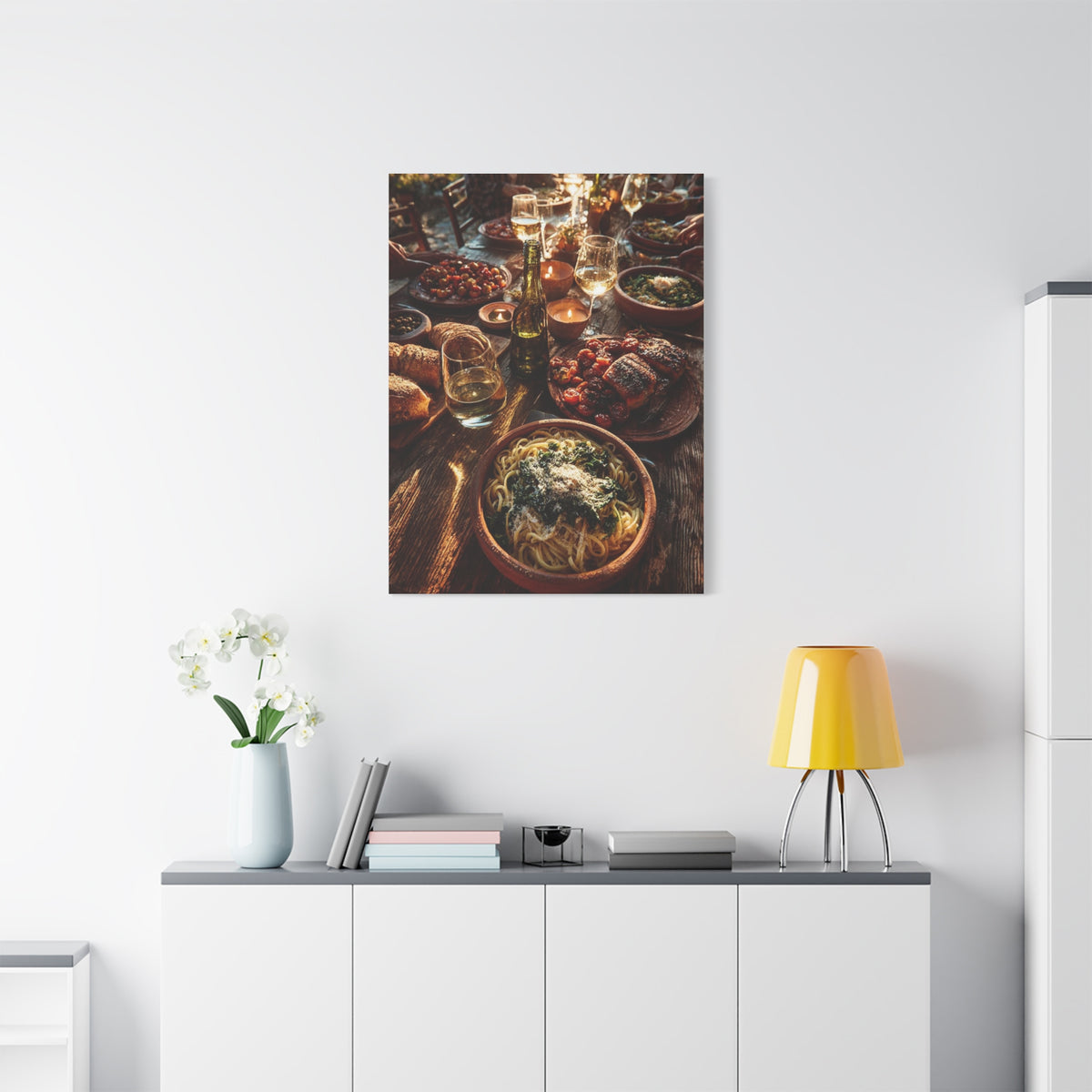 Italian Family Dinner Table Wall Art & Canvas Print