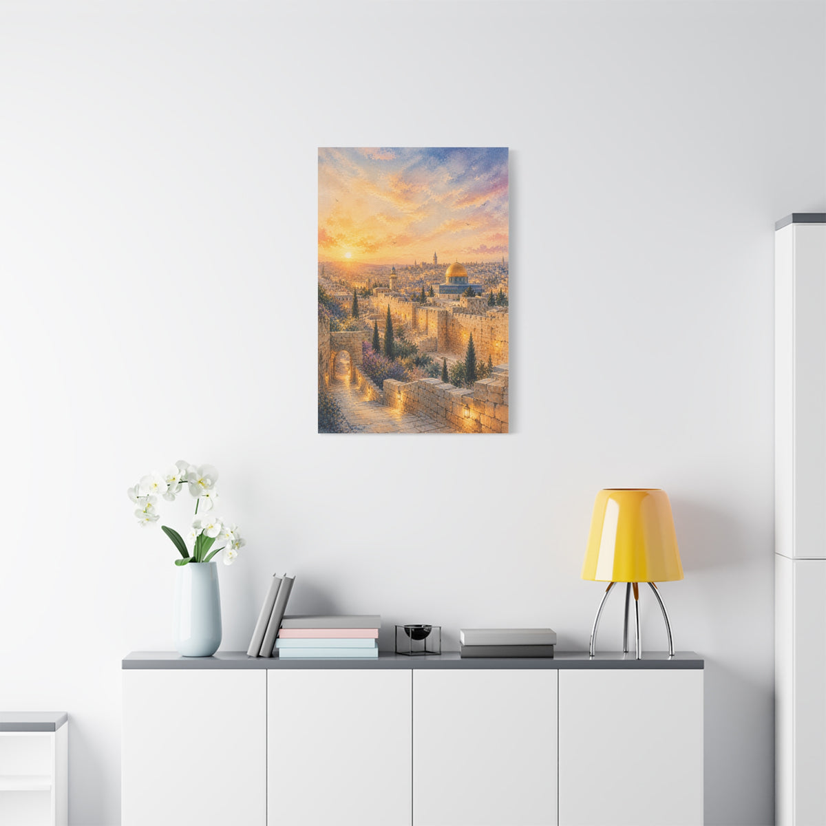 Jerusalem Golden Sunset Wall Art & Canvas Print