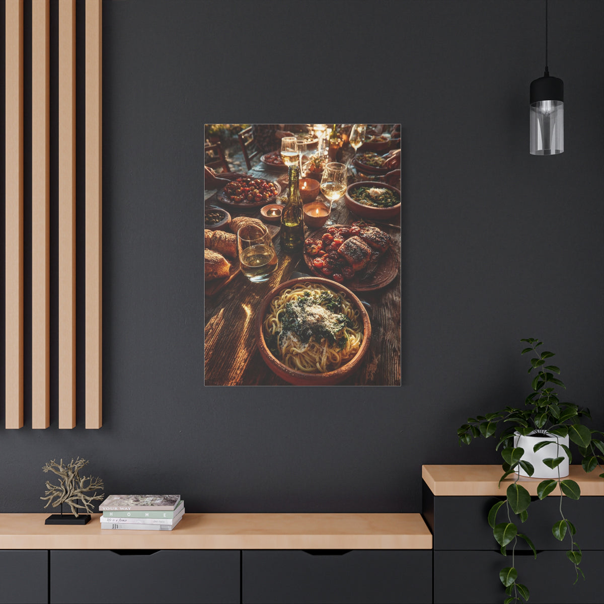 Italian Family Dinner Table Wall Art & Canvas Print