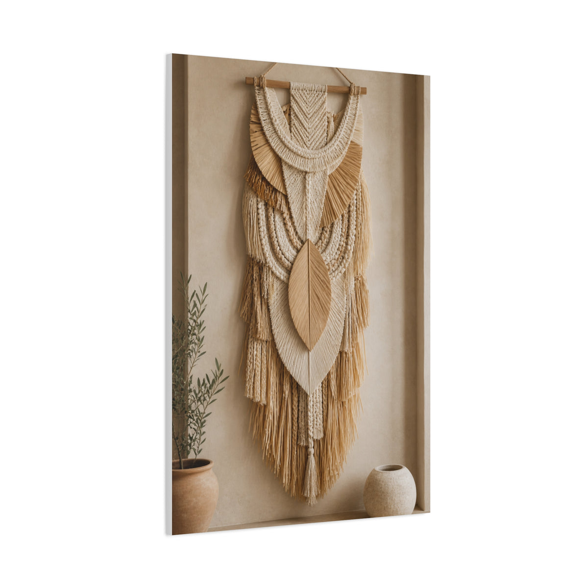 Handwoven Natural Fiber Wall Hanging Wall Art & Canvas Print