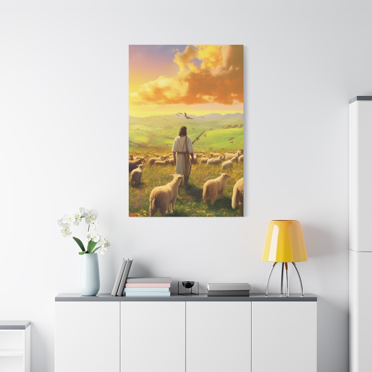 Jesus In Field Wall Art & Canvas Prints