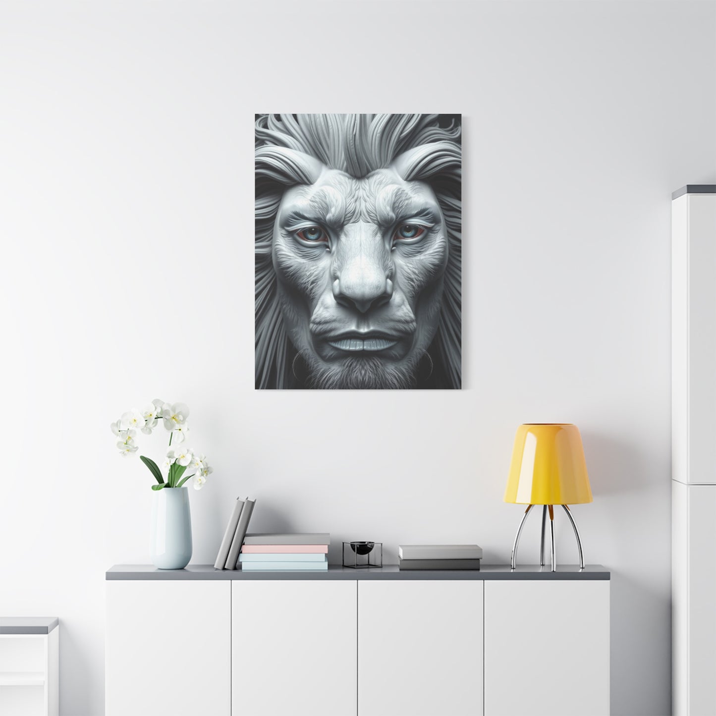 Supreme Gray & White Art Wall Art & Canvas Print
