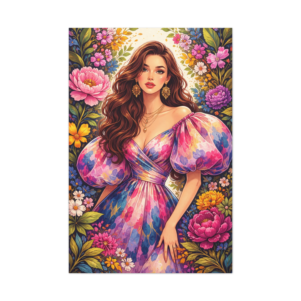 Fashion-Forward Feminine Floral Wall Art & Canvas Print