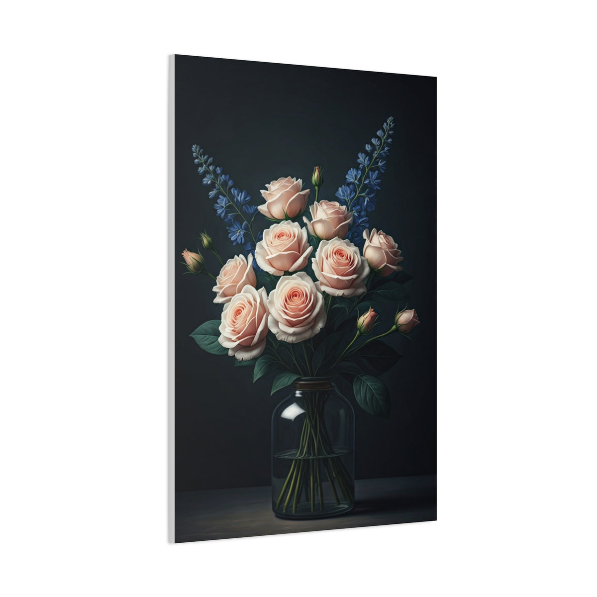 Blush Rose Bouquet in Glass Vase Wall Art & Canvas Prints