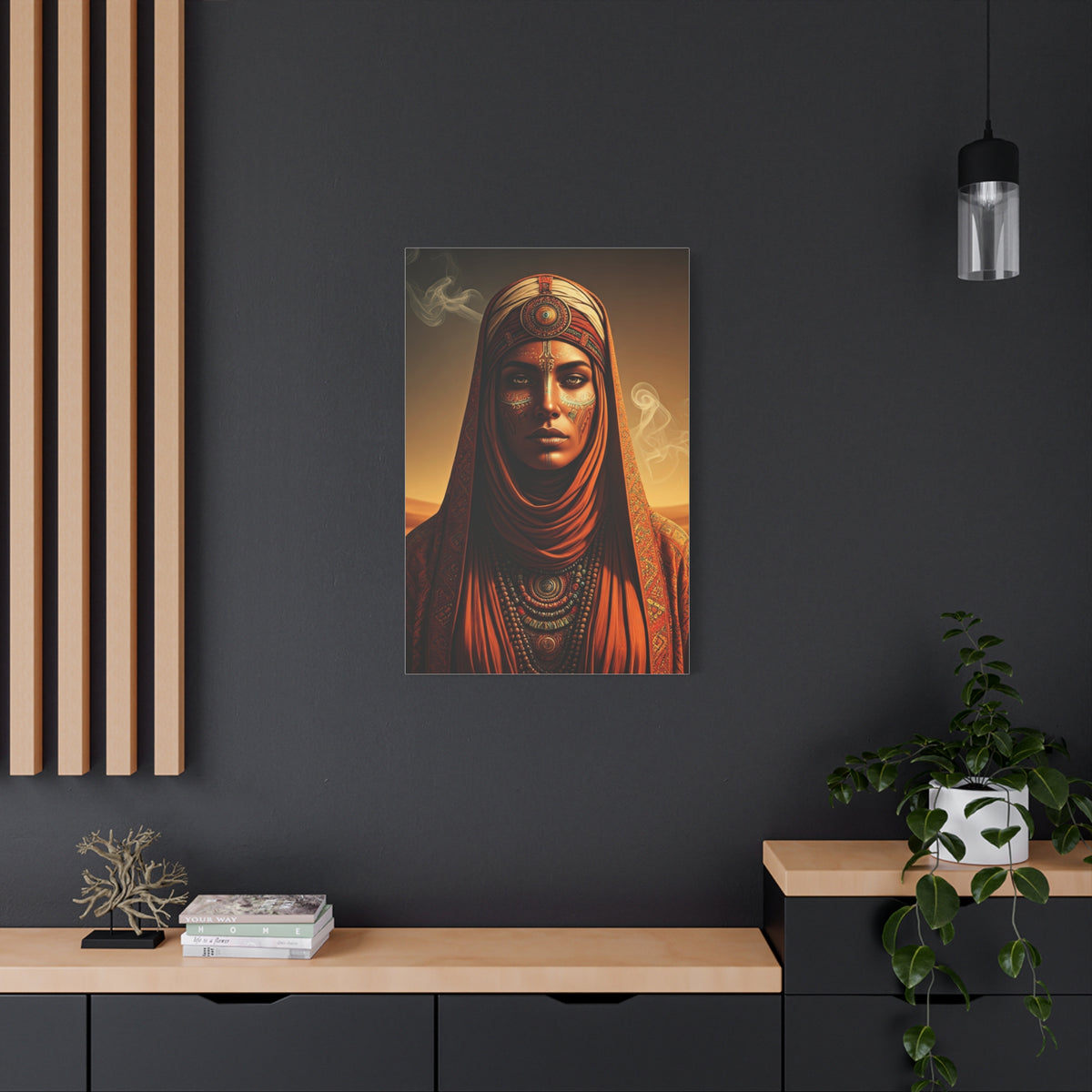 Desert Oracle with Sacred Symbols Wall Art & Canvas Prints