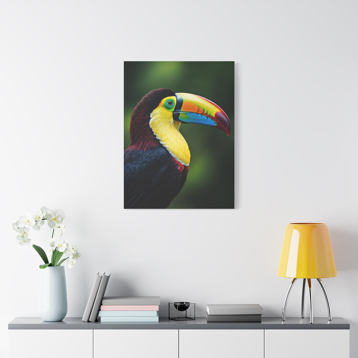 Toucan with Vibrant Yellow Beak Wall Art & Canvas Prints