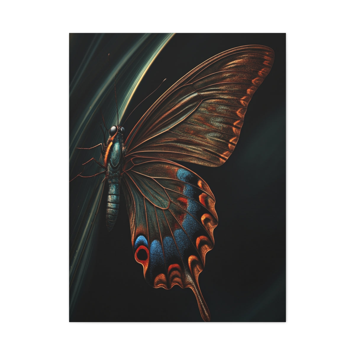 Copper Swallowtail Butterfly with Jewel Wing Patterns Wall Art & Canvas Prints