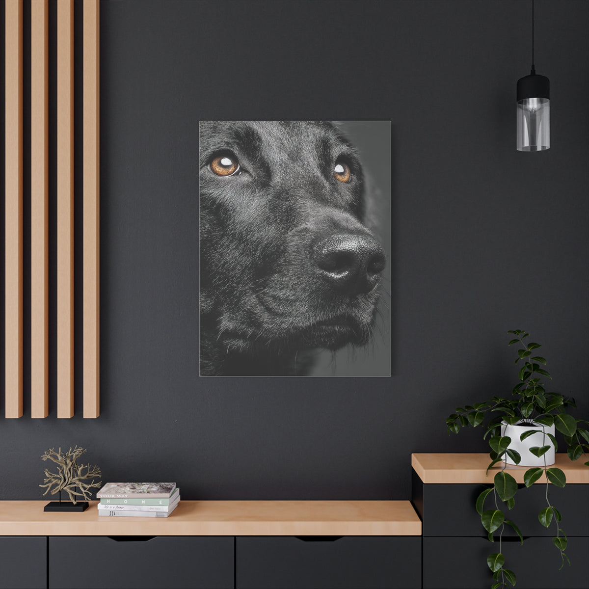 Black Labrador Fine Art Close-Up Wall Art & Canvas Print
