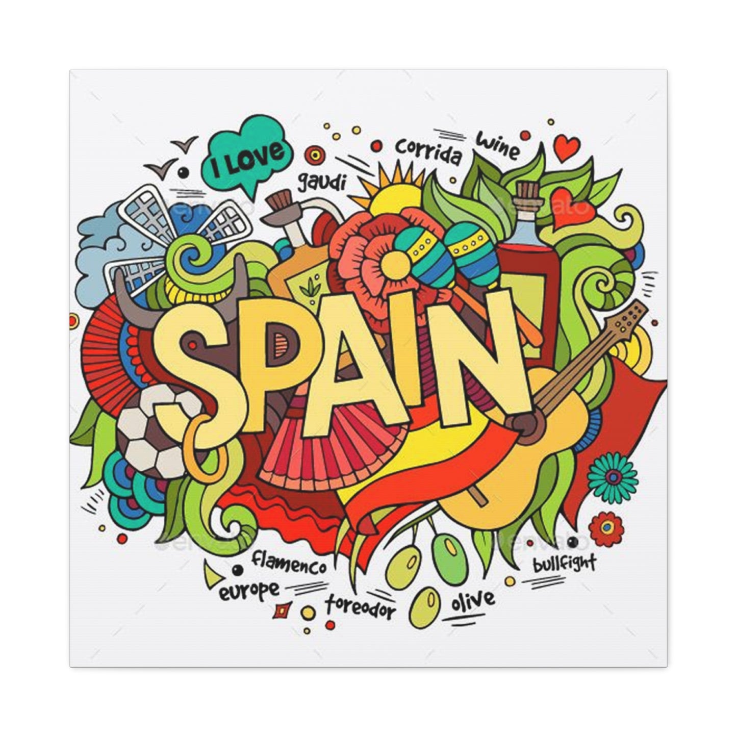 Spain Graffiti Wall Art & Canvas Prints