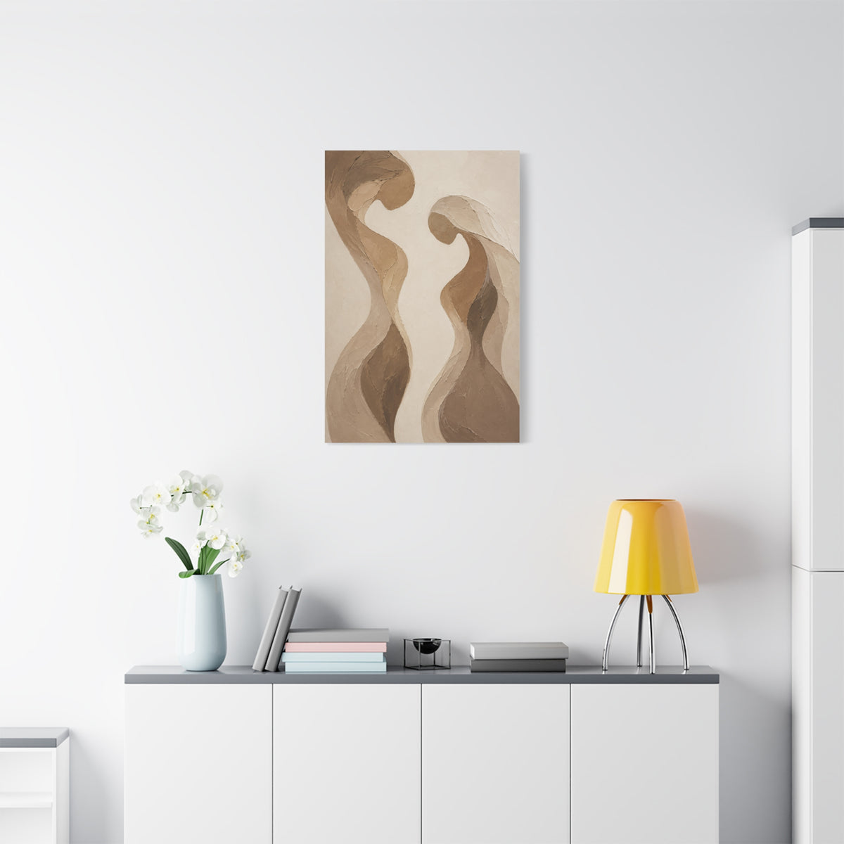Abstract Earth Tone Lovers Flow Wall Art & Canvas Print