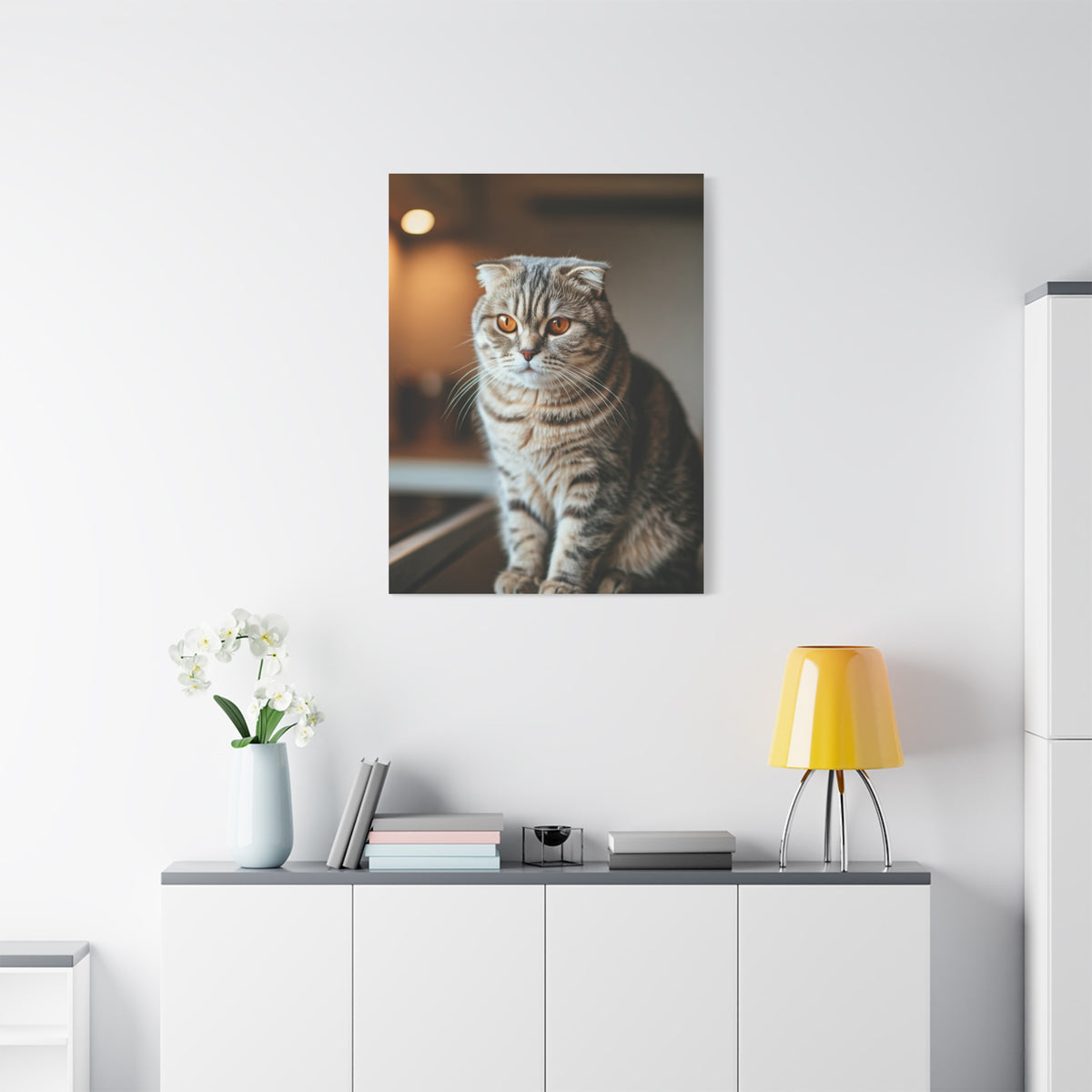 Scottish Fold Tabby Cat Wall Art & Canvas Prints