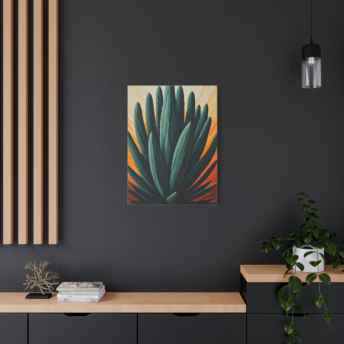 Agave Desert Botanical Illustration Wall Art & Canvas Prints