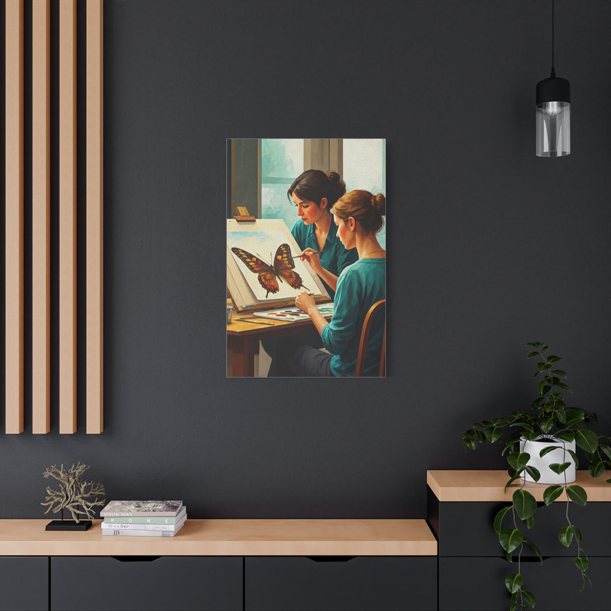 Artistic Butterfly Painting Studio Wall Art & Canvas Prints