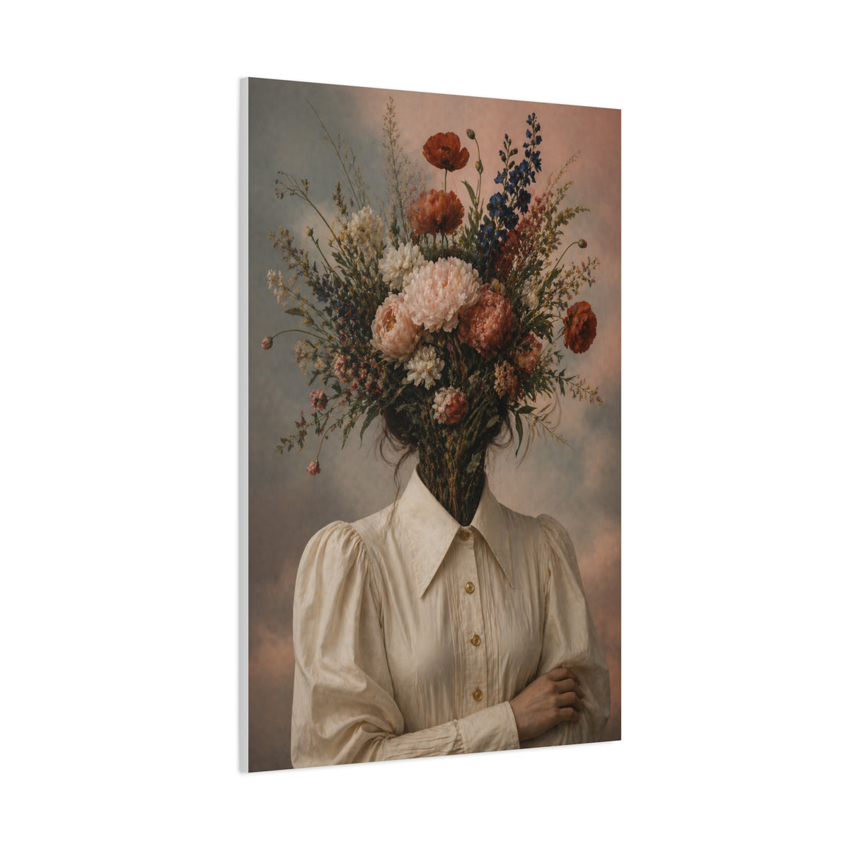 Surreal Floral Identity Portrait Wall Art & Canvas Print