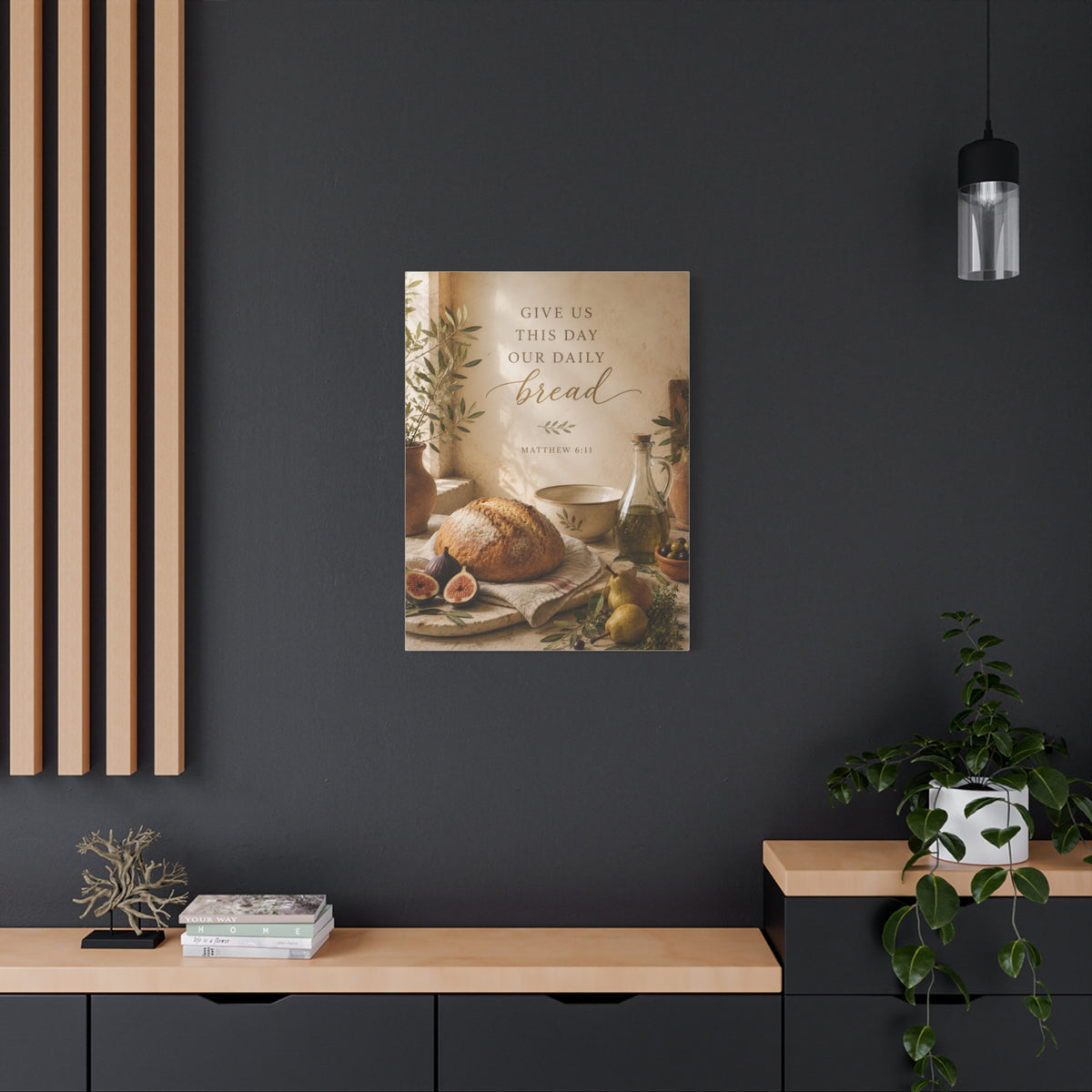 Give Us This Day Our Daily Bread Scripture Wall Art & Canvas Print